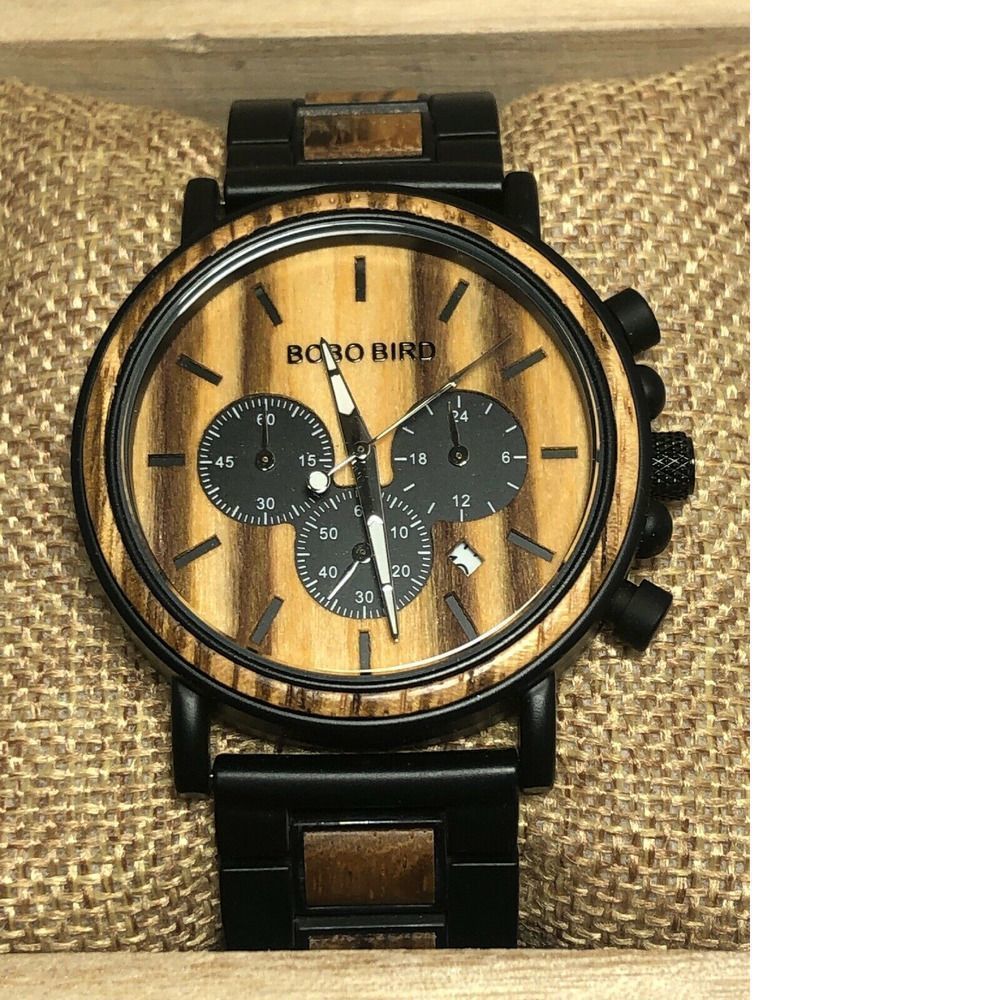 Bobo Bird Unisex Stainless Steel Analog Dial Quartz Genuine Wrist Watch BW108